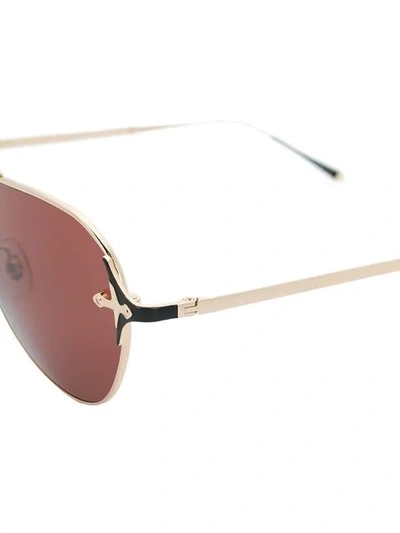 Shop Matsuda Aviator Sunglasses In Neutrals