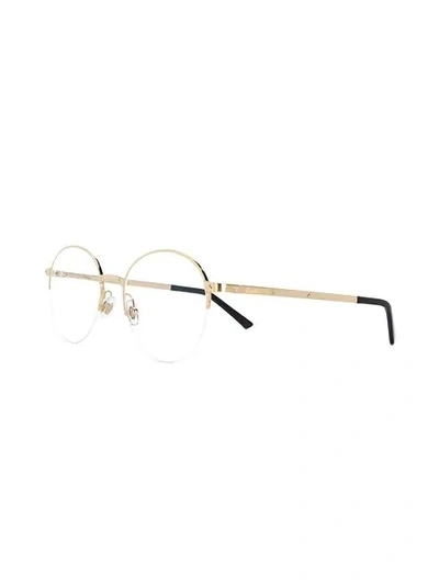 Shop Cartier Santos De  Glasses In Gold