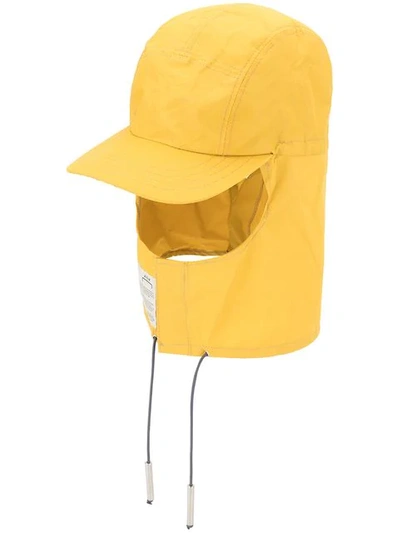 Shop A-cold-wall* Head-and-neck Hat In Yellow