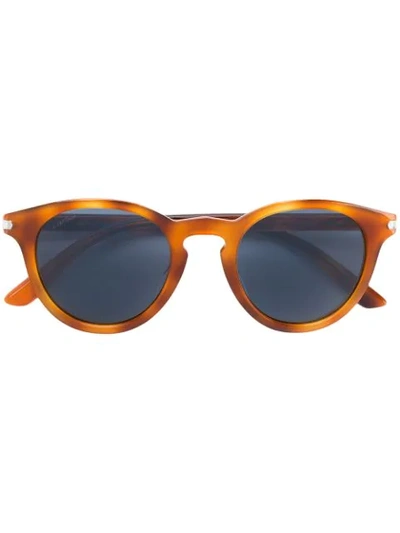 Shop Cartier C De  Sunglassescase In Brown