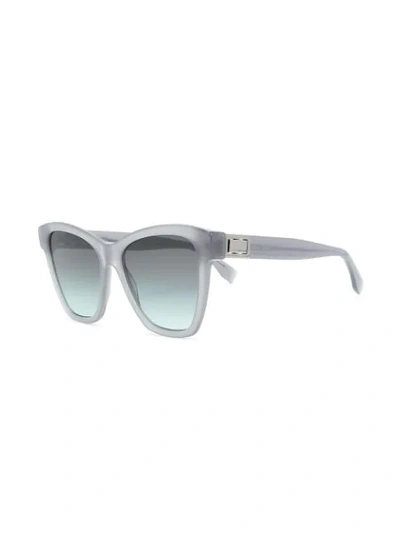 Shop Fendi Eckige Sonnenbrille In Grey
