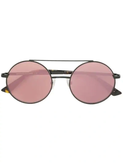 Shop Mcq By Alexander Mcqueen Eyewear Round Frame Sunglasses - Black