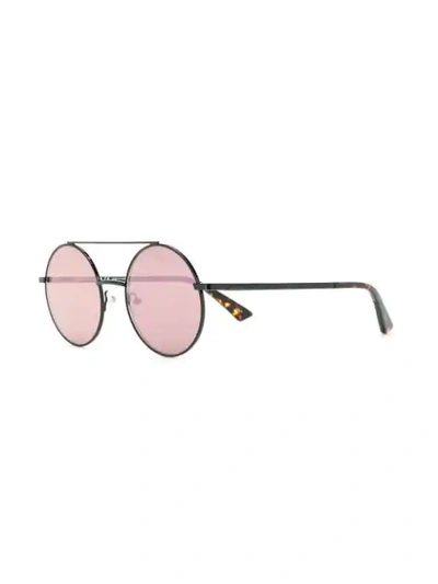 Shop Mcq By Alexander Mcqueen Eyewear Round Frame Sunglasses - Black