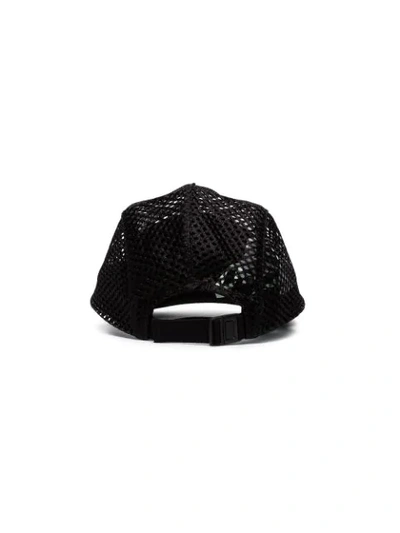 Shop Off-white Logo-print Mesh Cap In Black