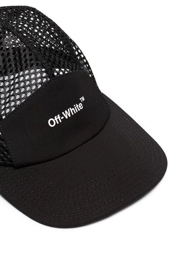 Off-white Mesh 5 Panel Baseball Cap In Black
