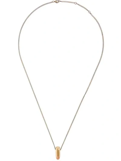 Shop Hues Short Bullet Pendant Necklace In Yellow
