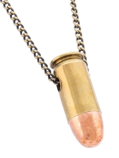 Shop Hues Short Bullet Pendant Necklace In Yellow