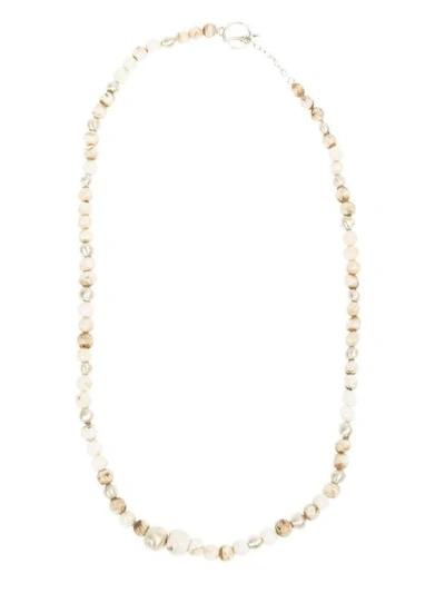 Shop Henson Small Shell Bead Necklace In Neutrals