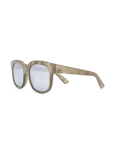 Shop Gucci Classic Mass-shape Sunglasses In Grey