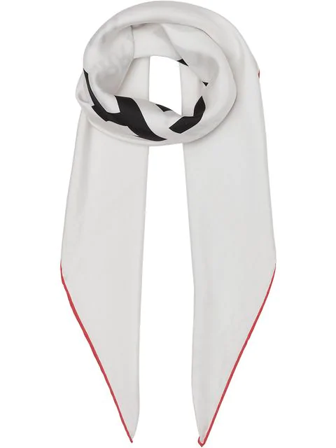 white silk scarf