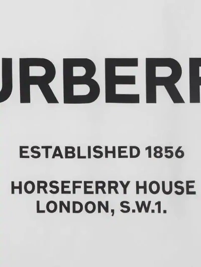 BURBERRY HORSEFERRY PRINT SILK SQUARE SCARF - 白色