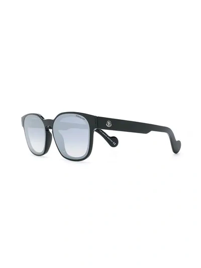Shop Moncler Square Sunglasses In 01c Black