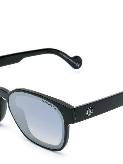 Shop Moncler Square Sunglasses In 01c Black