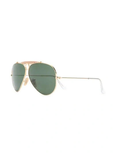 Ray Ban Aviator Sunglasses In Gold
