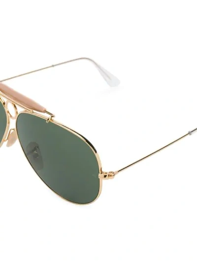 Ray Ban Aviator Sunglasses In Gold
