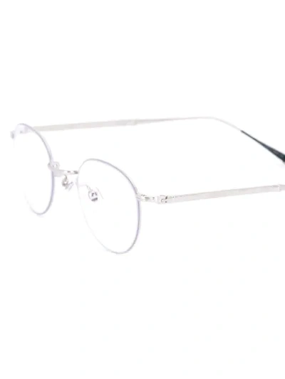 Shop Matsuda Round Frame Glasses In Metallic