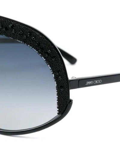 Shop Jimmy Choo Siryn Sunglasses In Black
