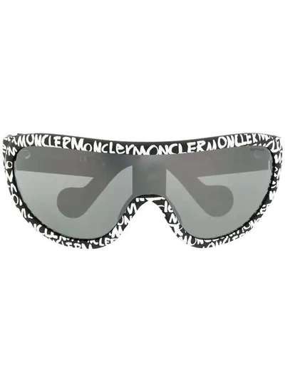 MONCLER EYEWEAR SPORTS SHIELD SUNGLASSES - 黑色