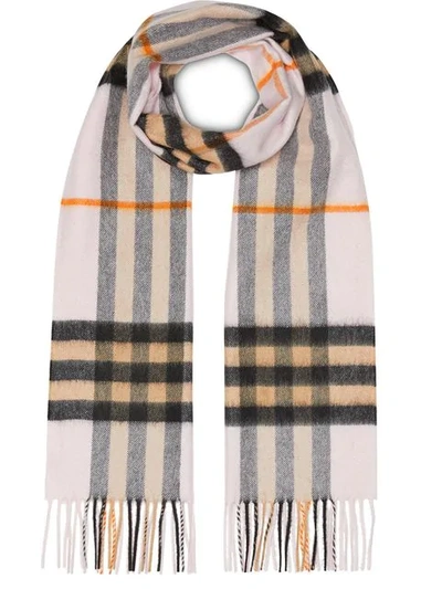 Shop Burberry The Classic Cashmere Scarf In Check In Neutrals