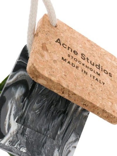Shop Acne Studios Three-rectangle Keyring In Grey