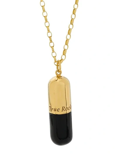 Shop True Rocks Black Pill Pendant Necklace