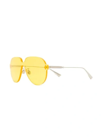 Shop Dior Colorquake3 Sunglasses In Yellow