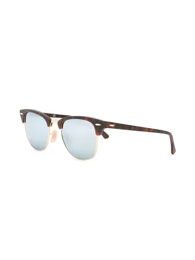 Shop Ray Ban Ray-ban Clubmaster Sunglasses - Brown