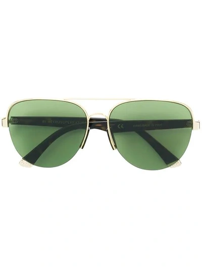Shop Retrosuperfuture Air Sunglasses In Metallic
