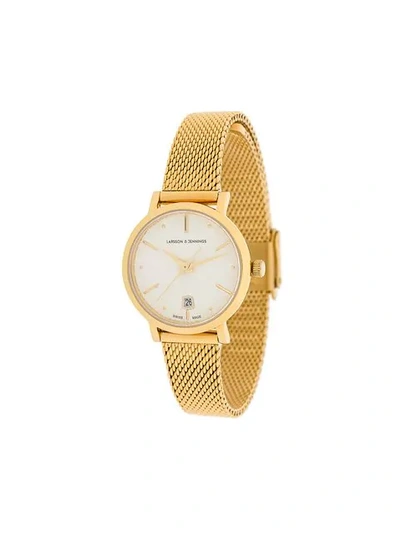 Shop Larsson & Jennings Lugano Aurora Gold Milanese 26mm Watch