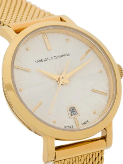 Shop Larsson & Jennings Lugano Aurora Gold Milanese 26mm Watch