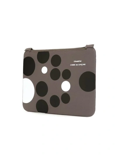 Shop Comme Des Garçons Wallet X Côte&ciel Polka Dot Computer Case In Grey