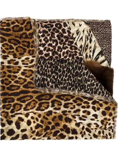 Shop Pierre-louis Mascia Leopard Print Scarf - Brown