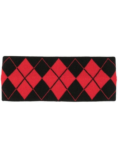 Shop Undercover Stirnband Mit Argyle-muster - Rot In Red