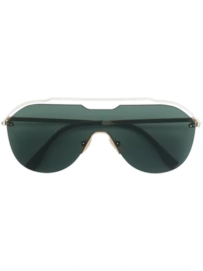 Shop Fendi Shield Sunglasses In Green