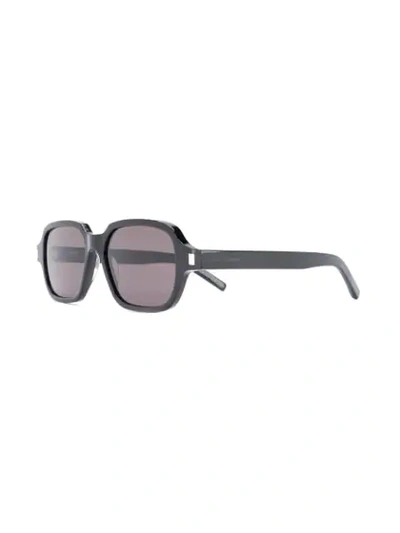 Shop Saint Laurent D-frame Sunglasses In Black