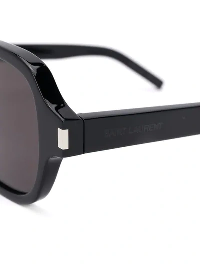 Shop Saint Laurent D-frame Sunglasses In Black