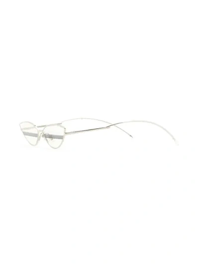 Shop Gentle Monster Poxi 02 Glasses In Silver