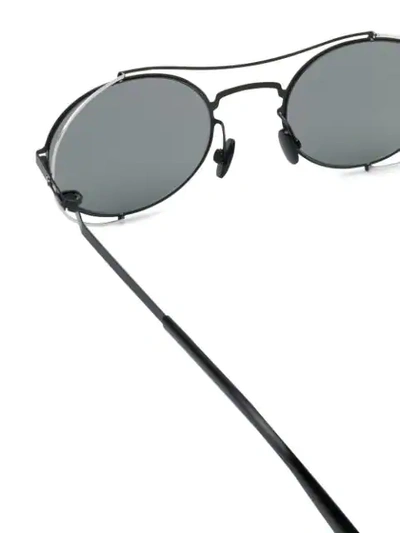 Shop Mykita X Maison Margiela Round-frame Sunglasses In Black