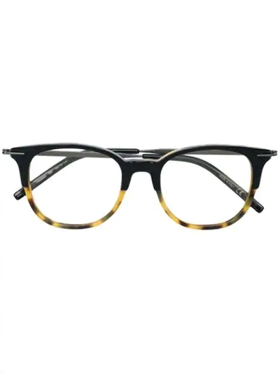 Shop Tomas Maier Eyewear Round Frame Glasses In Black
