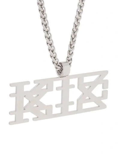 Shop Ktz Logo Necklace In Metallic