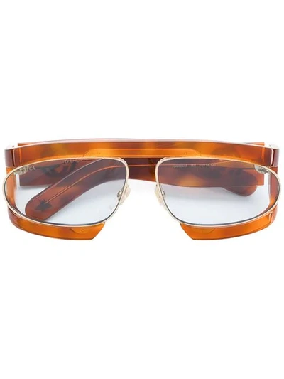 Shop Gucci Tortoiseshell In Brown