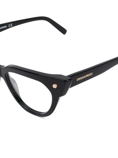 Shop Dsquared2 Cat Eye Glasses In Black
