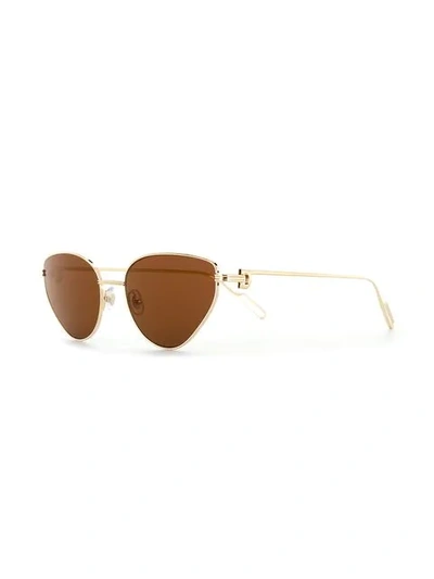 Shop Cartier Première De  Cat-eye Frame Sunglasses In Brown