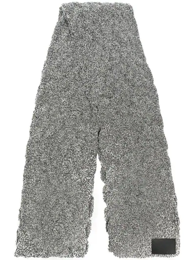 Shop Yohji Yamamoto Braided Scarf In Grey