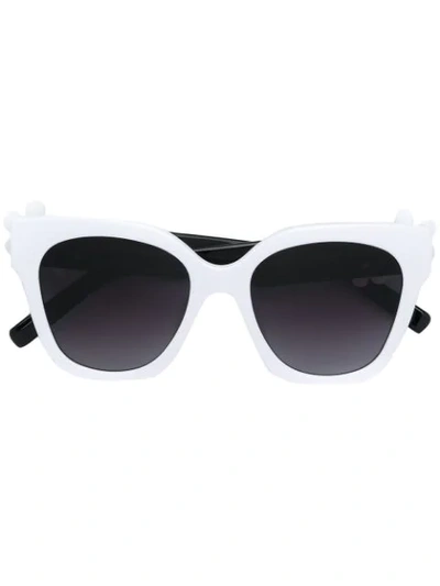 Shop Marc Jacobs Eyewear Embellished Frame Sunglasses - Black
