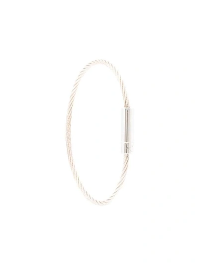 Shop Le Gramme Cable Bracelet In Silver