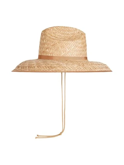Shop Gucci Wide Brim Hat In Neutrals