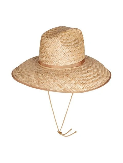 Shop Gucci Wide Brim Hat In Neutrals