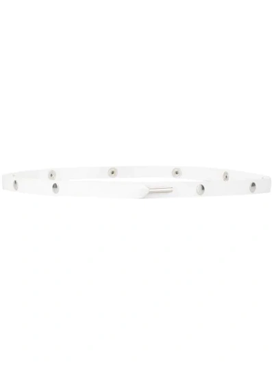 Shop Sacai Buttoned Belt In White