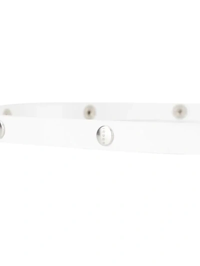 Shop Sacai Buttoned Belt In White